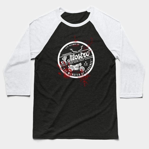 Primavera Il Mostro - Horror - Motorcycle Baseball T-Shirt by Nemons